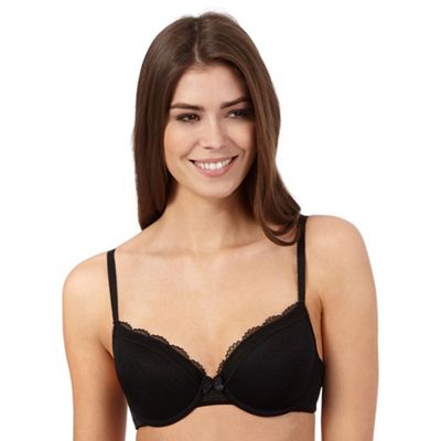 Black spotted t-shirt bra